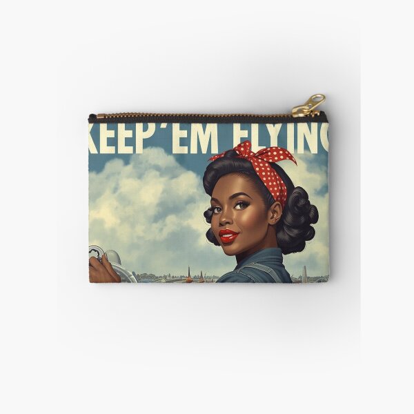 Item preview, Vintage WWII Style Pinup – Black Rosie the Riveter Inspired Nose Art designed and sold by MissSaylor.
