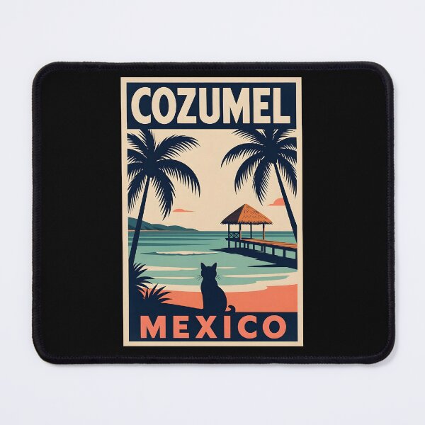 Item preview, Cozumel Mexico Vintage Travel Poster designed and sold by dudelinart.