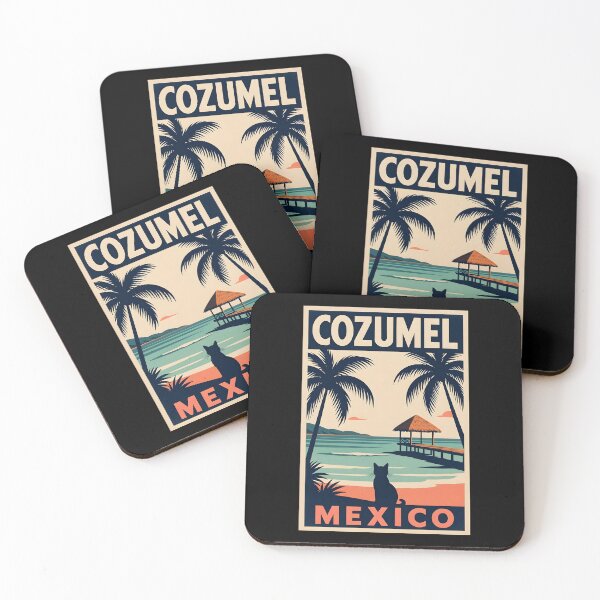 Item preview, Cozumel Mexico Vintage Travel Poster designed and sold by dudelinart.