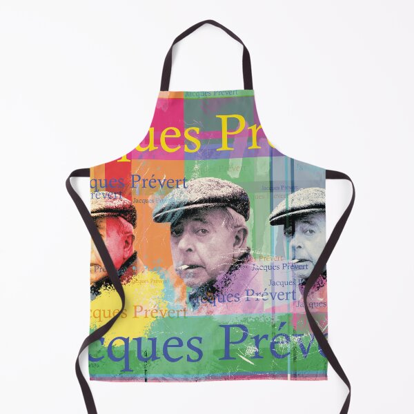 Item preview, Jacques Prévert portrait collage in retro style designed and sold by Mauswohn.