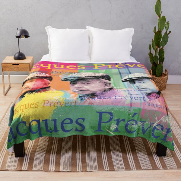 Item preview, Jacques Prévert portrait collage in retro style designed and sold by Mauswohn.