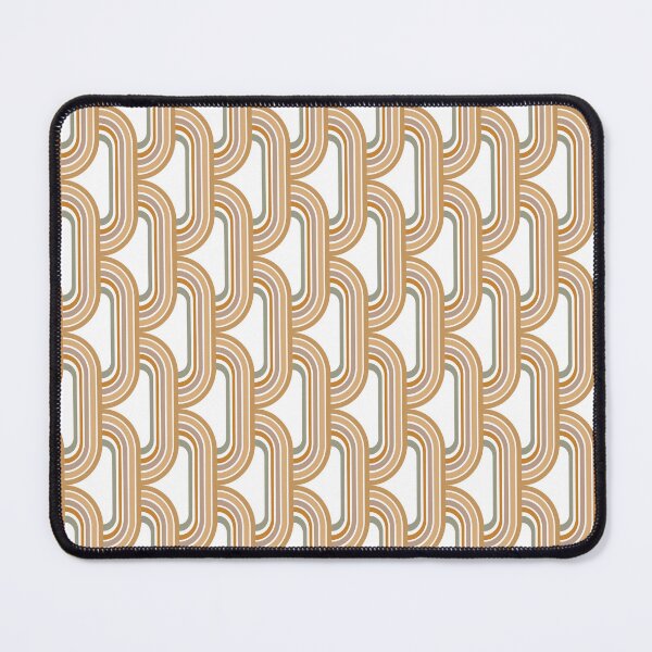 Item preview, Interlocking geometric pattern featuring a series of vertical, curved lines in a beige and light brown color scheme.  designed and sold by CreativebyTKK.