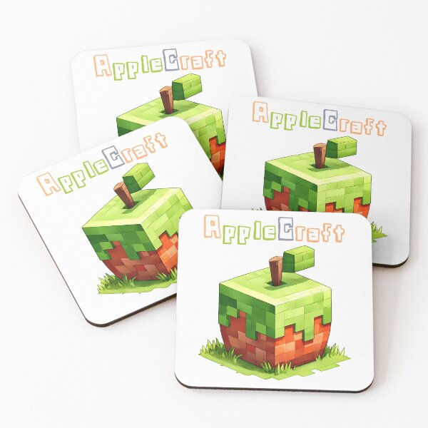 Item preview, AppleCraft Minecraft Apple - Cute Blocky Lego Style Art Print designed and sold by DesignArtist.ia.