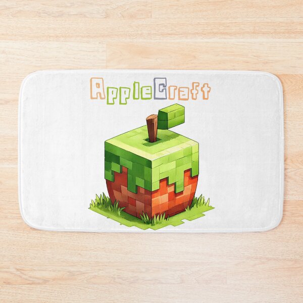 Item preview, AppleCraft Minecraft Apple - Cute Blocky Lego Style Art Print designed and sold by DesignArtist.ia.