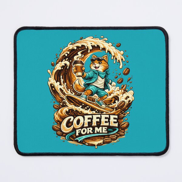 Item preview, Cool Cat Coffee Wave designed and sold by annenambiro.