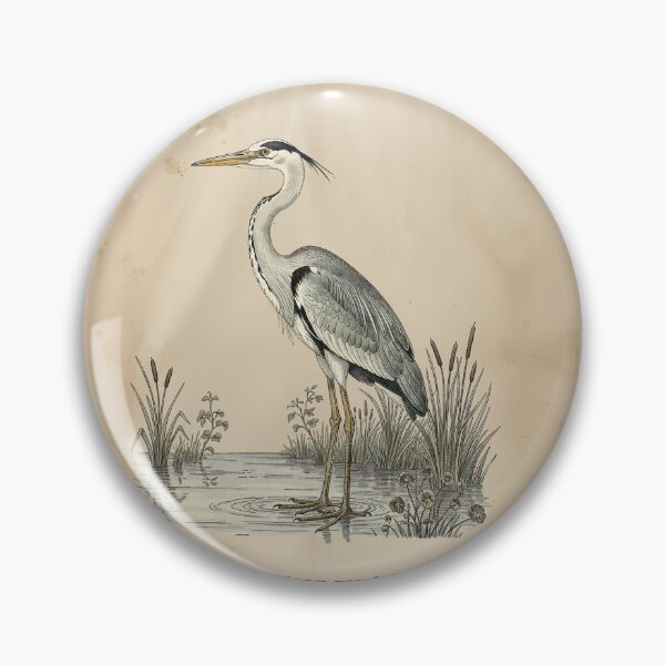 Item preview, Vintage Grey Heron designed and sold by Jeeklsdotcom.