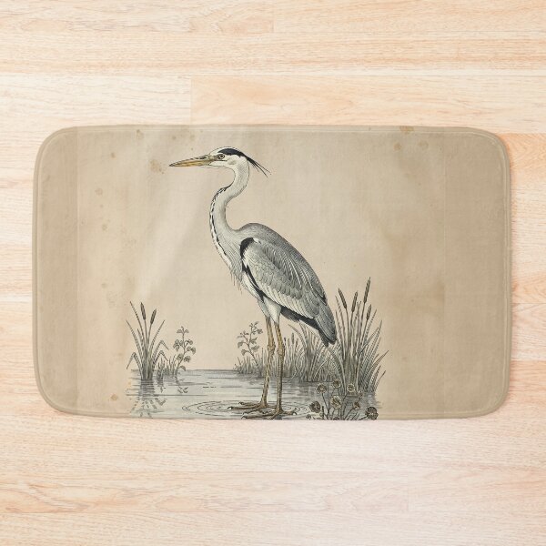 Item preview, Vintage Grey Heron designed and sold by Jeeklsdotcom.