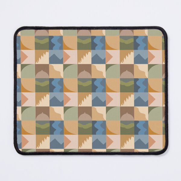 Item preview, Repeating geometric pattern features alternating beige and green diagonal grid design. Repeating geometric pattern designed and sold by CreativebyTKK.