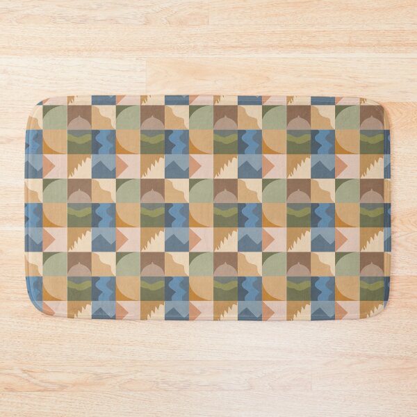 Item preview, Repeating geometric pattern features alternating beige and green diagonal grid design. Repeating geometric pattern designed and sold by CreativebyTKK.