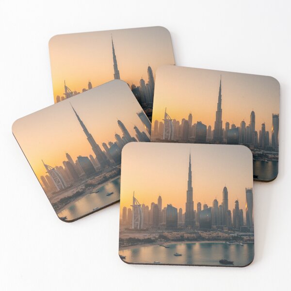 Item preview, Skyscrapers at sunset facing the sea designed and sold by JuViRo.