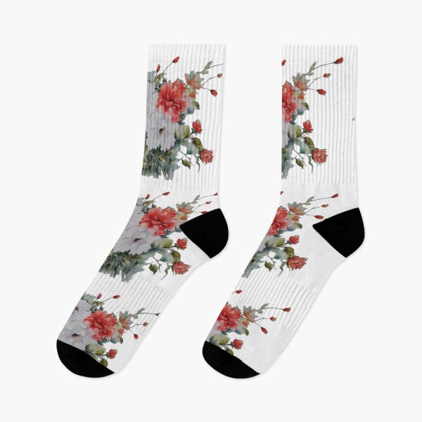Item preview, Joyful Bloom: Red and White Watercolor Poppies designed and sold by Studio Ahn&Seo.