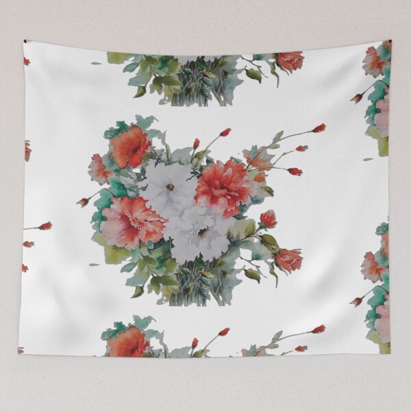 Item preview, Joyful Bloom: Red and White Watercolor Poppies designed and sold by Studio Ahn&Seo.
