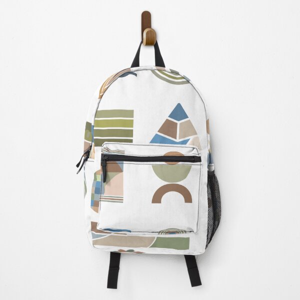 Item preview, Retro-style pattern featuring diverse geometric elements in earth tones. Comprises olive green and tan rectangles designed and sold by CreativebyTKK.