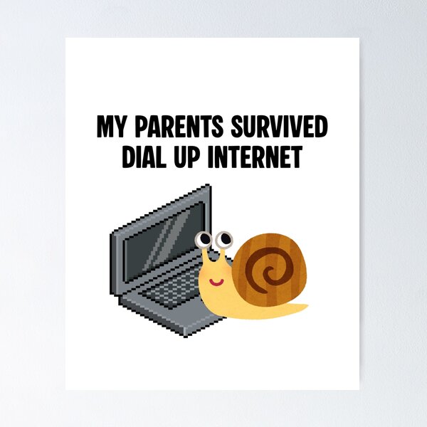 Item preview, My Parents Survived Dial-Up Internet – Funny Snail PC Design designed and sold by EVESTUDIOART.