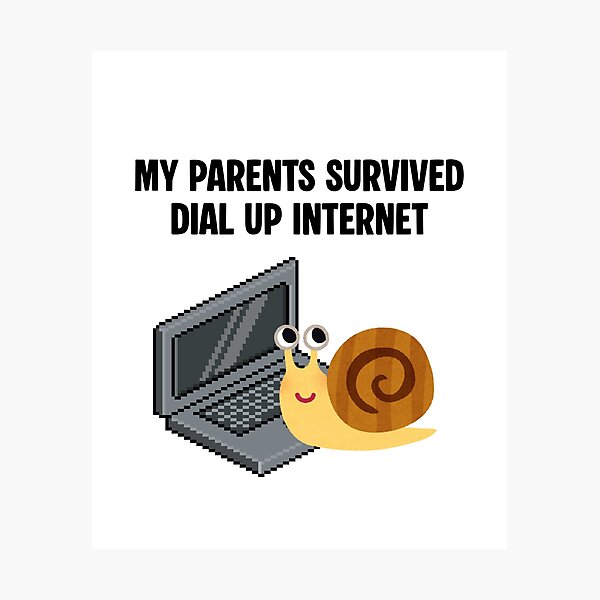 Item preview, My Parents Survived Dial-Up Internet – Funny Snail PC Design designed and sold by EVESTUDIOART.