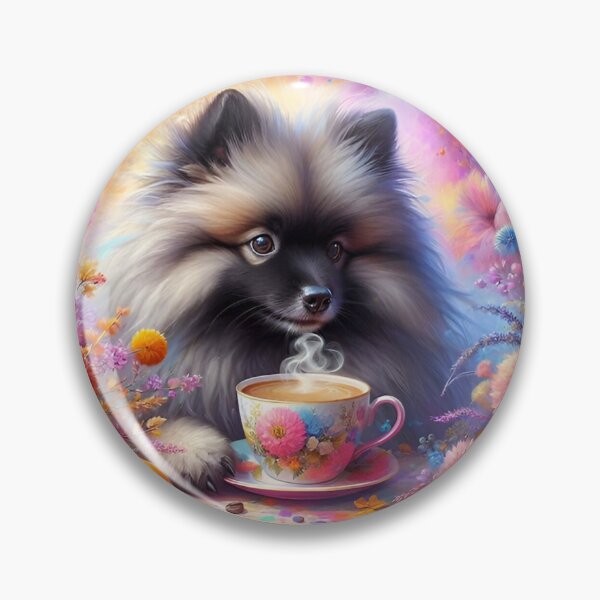 Item preview, Keeshond Drinking Coffee designed and sold by The Coffee Critters.