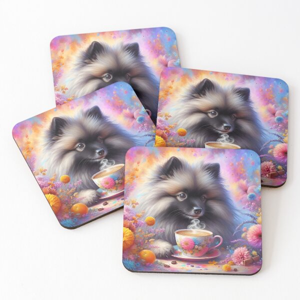 Item preview, Keeshond Drinking Coffee designed and sold by The Coffee Critters.