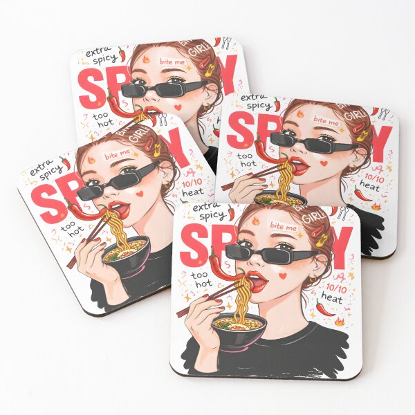 Item preview, Spicy Girl Era – Handle With Care Ramen Aesthetic Food Illustration designed and sold by Snackwear Apparel.