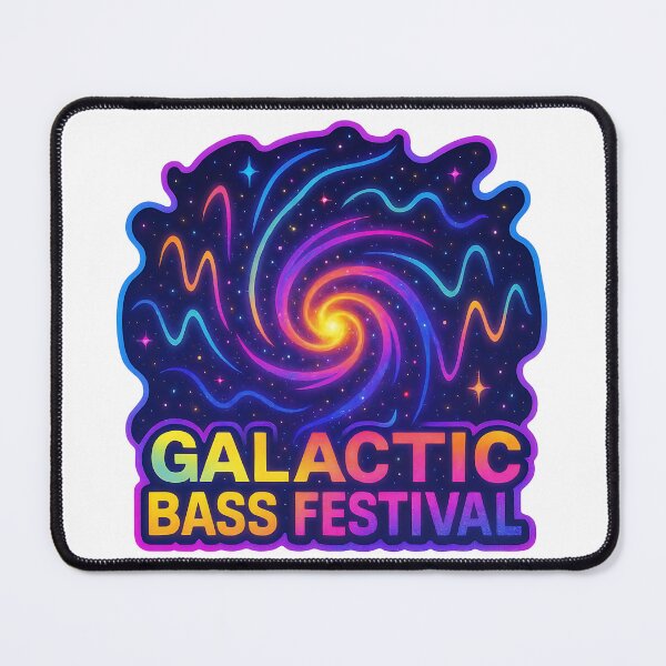 Item preview, Galactic Bass Festival – Cosmic EDM Rave Graphic Design designed and sold by |TRSSHOP|.
