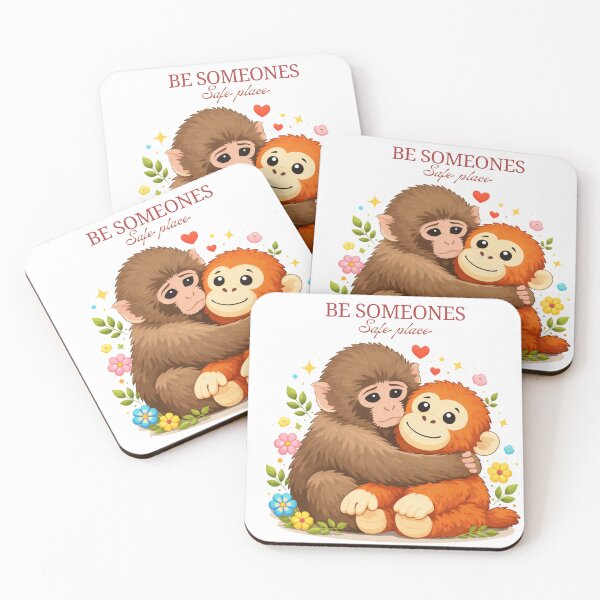 Item preview, Be Someone’s Safe Place Cute Monkey Hug Viral Inspired Design designed and sold by VenusNestCo.