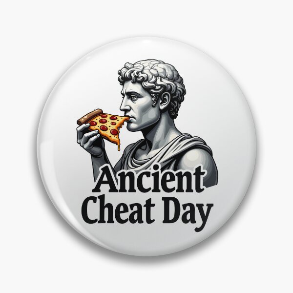 Item preview, Funny Ancient Greek Statue Pizza Cheat Day designed and sold by Found Dream.