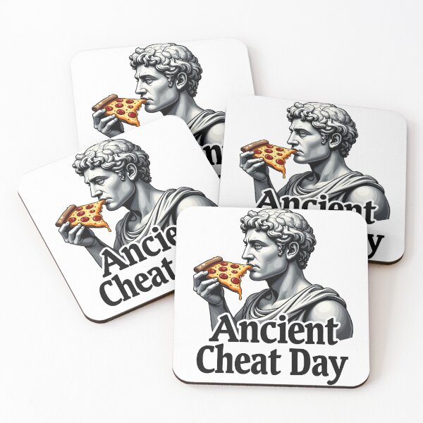 Item preview, Funny Ancient Greek Statue Pizza Cheat Day designed and sold by Found Dream.