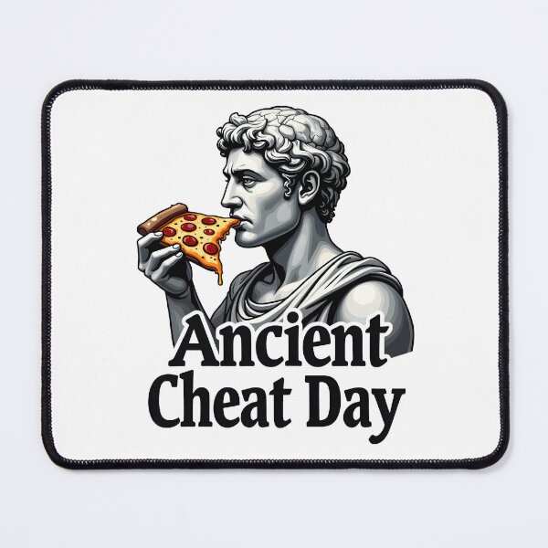Item preview, Funny Ancient Greek Statue Pizza Cheat Day designed and sold by Found Dream.