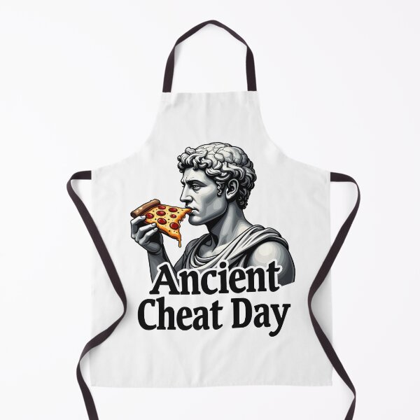Item preview, Funny Ancient Greek Statue Pizza Cheat Day designed and sold by Found Dream.