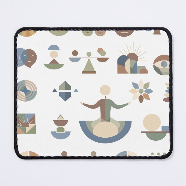 Item preview, Retro-style pattern featuring diverse geometric elements in earth tones. Retro-style design with diverse geometric elements designed and sold by CreativebyTKK.