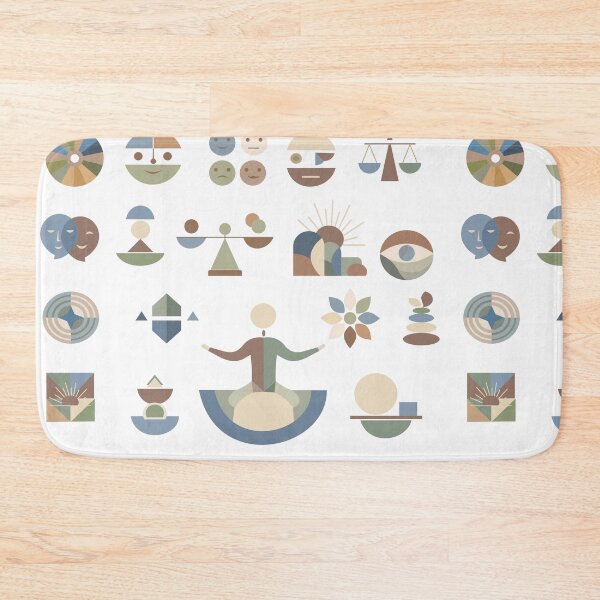 Item preview, Retro-style pattern featuring diverse geometric elements in earth tones. Retro-style design with diverse geometric elements designed and sold by CreativebyTKK.
