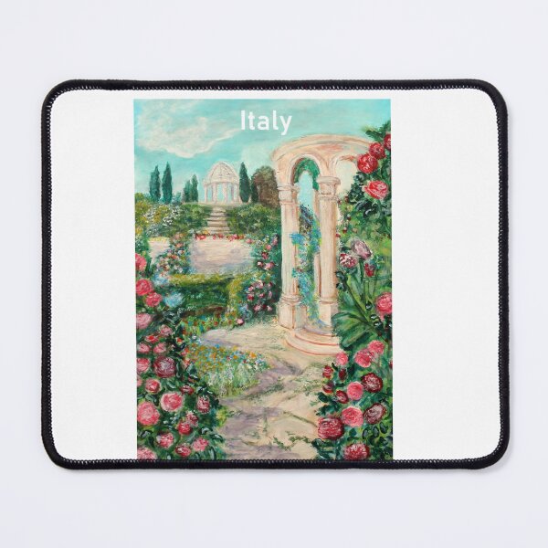 Item preview, Tuscany Italy – Romantic Mediterranean Garden Illustration designed and sold by ZiehrArt.