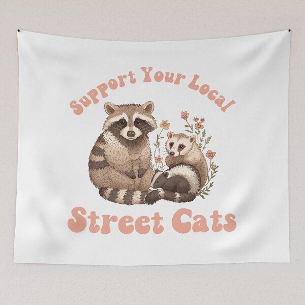 Item preview, Support Your Local Street Cats – Retro Wildlife Design designed and sold by Vision Crafted.