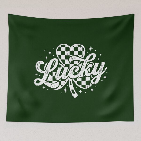 Item preview, White Distressed Lucky Shamrock – St. Patrick’s Day Design designed and sold by Saxon Designs.
