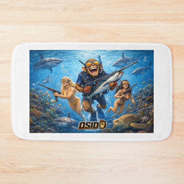 Item preview, OSID Monkey Spearfishing Mayhem – Underwater Shark Zone designed and sold by 131Mayhem.