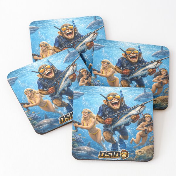 Item preview, OSID Monkey Spearfishing Mayhem – Underwater Shark Zone designed and sold by 131Mayhem.