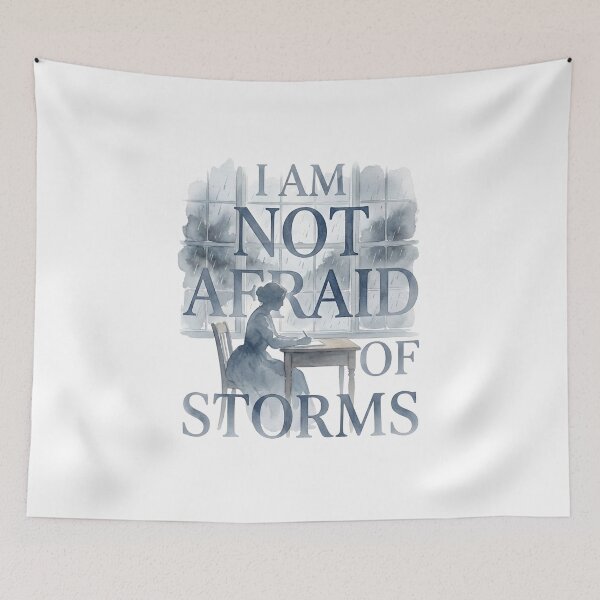Item preview, Little Women I Am Not Afraid Of Storms Jo March Silhouette designed and sold by Fenay Designs.