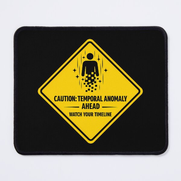 Item preview, Temporal Anomaly Warning Sign Sci-Fi Decor designed and sold by agearb.