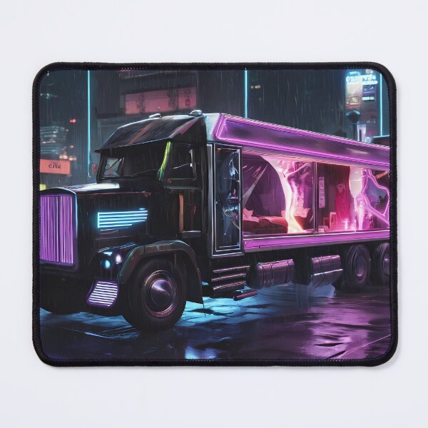 Item preview, Cyberpunk Neon Truck Futuristic Rain City Sci-Fi designed and sold by KanzenCreations.