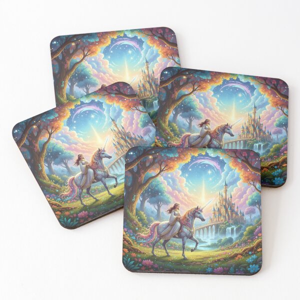 Item preview, Woman on a unicorn crosses a fairytale forest designed and sold by Sigtrix.