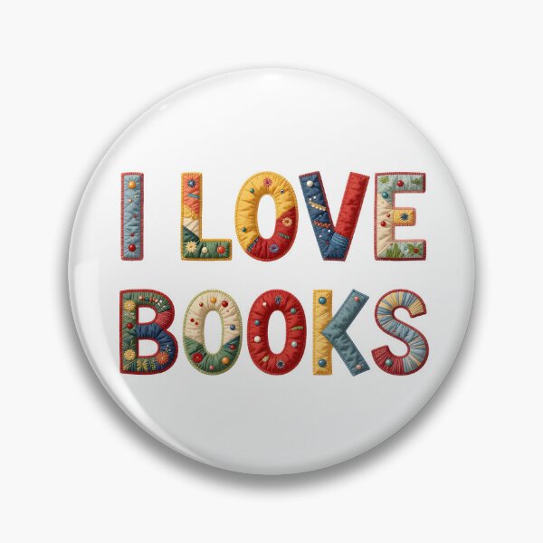 Item preview, I LOVE BOOKS - IN COLORFUL FAUX LETTERING designed and sold by AlexOBrienArt.