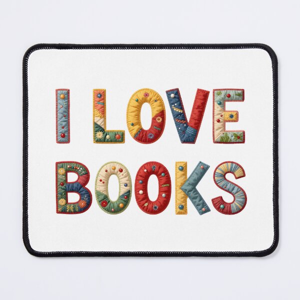 Item preview, I LOVE BOOKS - IN COLORFUL FAUX LETTERING designed and sold by AlexOBrienArt.