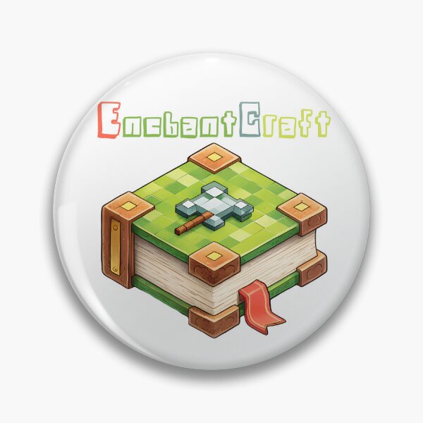 Item preview, EnchantCraft Minecraft Enchanted Book - Cute Blocky Lego Style Art Print designed and sold by DesignArtist.ia.