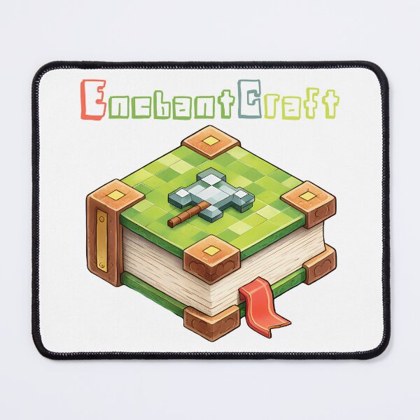 Item preview, EnchantCraft Minecraft Enchanted Book - Cute Blocky Lego Style Art Print designed and sold by DesignArtist.ia.