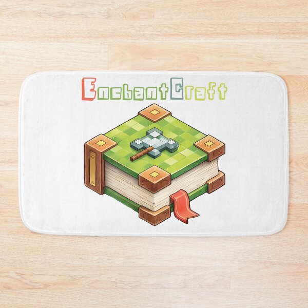 Item preview, EnchantCraft Minecraft Enchanted Book - Cute Blocky Lego Style Art Print designed and sold by DesignArtist.ia.