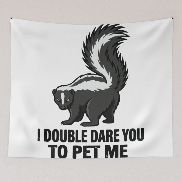 Item preview, I Double Dare You To Pet Me Striped Skunk designed and sold by Petzzz.