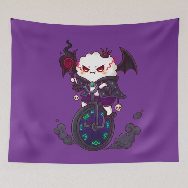 Item preview, Dark Circus- Evil Cloud Necromancer on a Unicycle designed and sold by MBBialyPiksel.