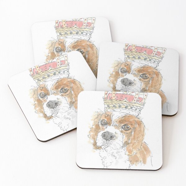 Item preview, Cavalier King Charles Spaniel illustration art. designed and sold by DebTheZeb.