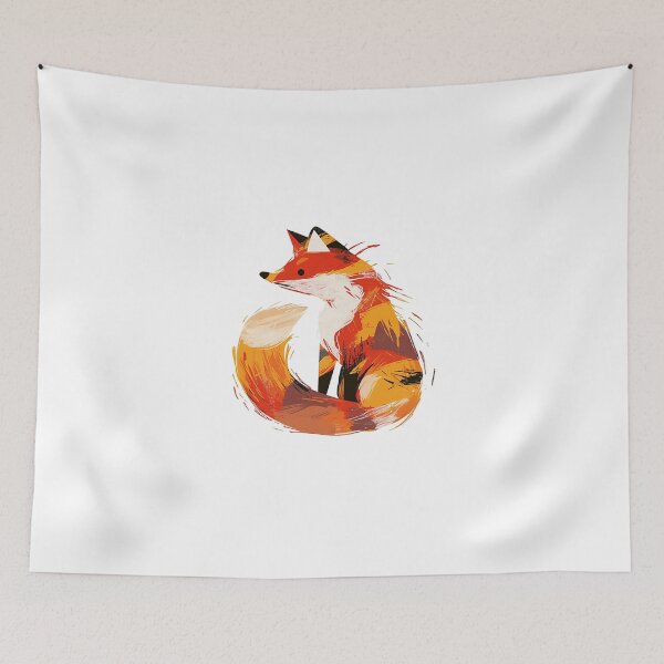 Item preview, Abstract Brushstroke Fox Illustration designed and sold by Christian Weiss.