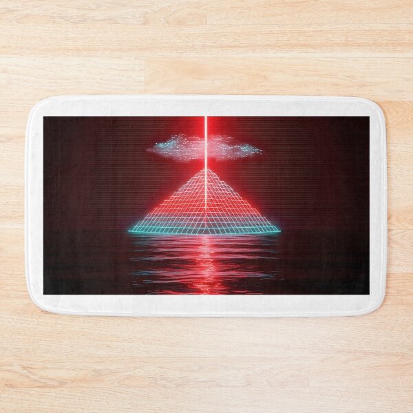 Item preview, Neon Darkwave Pyramid - Abstract Laser Beam Art designed and sold by powersunlight.