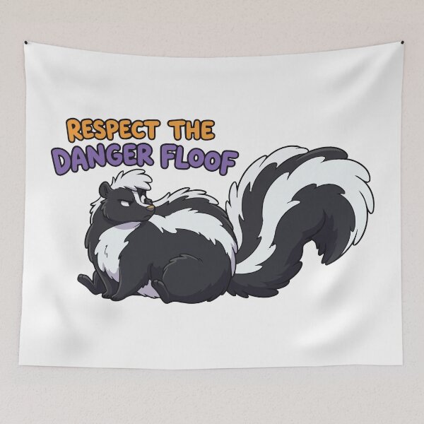 Item preview, Respect The Danger Floof Striped Skunk Meme designed and sold by Petzzz.